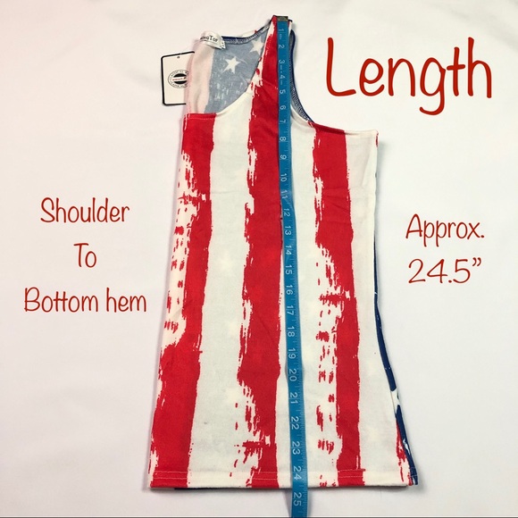 Stars and Stripes Americana/Patriotic Tank Size XL - Picture 3 of 5
